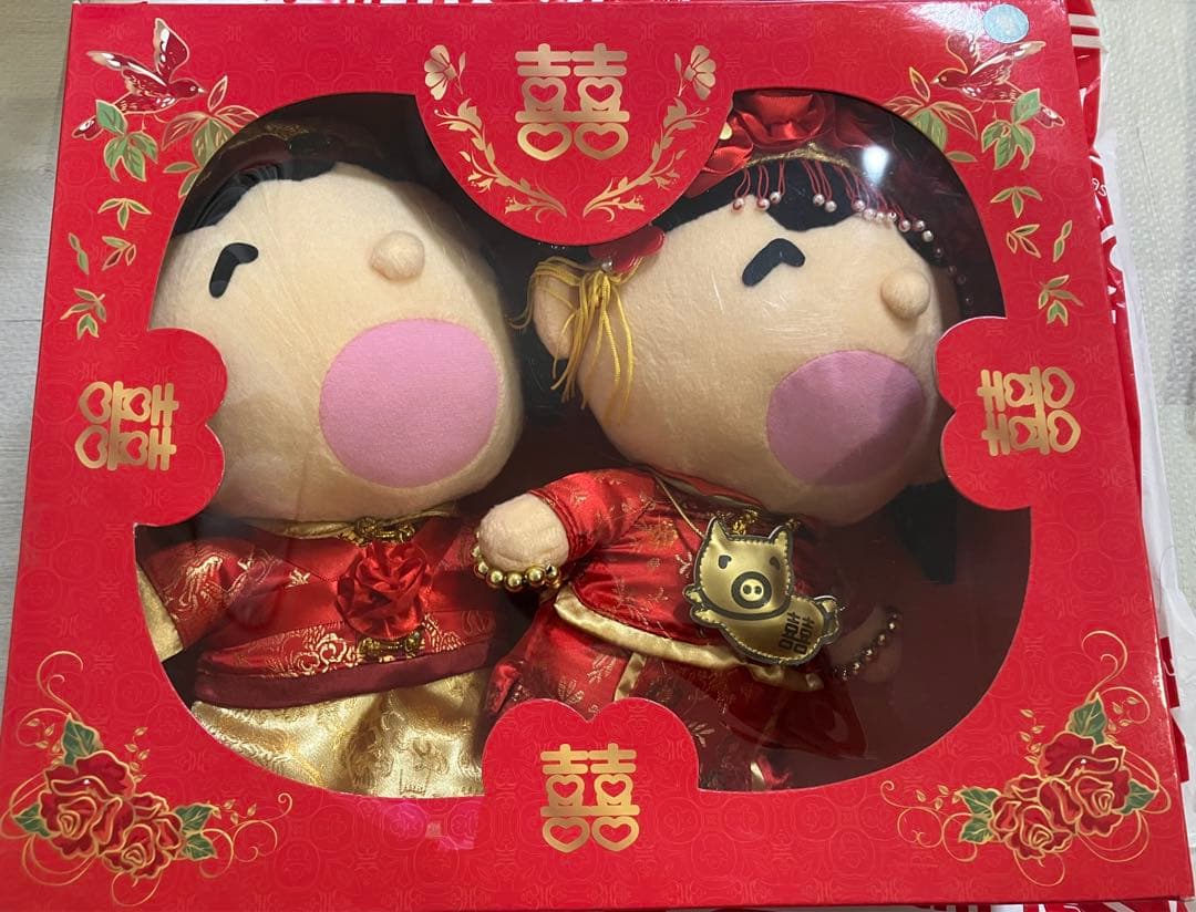 みんなのたあ坊　たあ坊　なこちゃん　香港　結婚衣装　ペア　ぬいぐるみ　たぁ坊