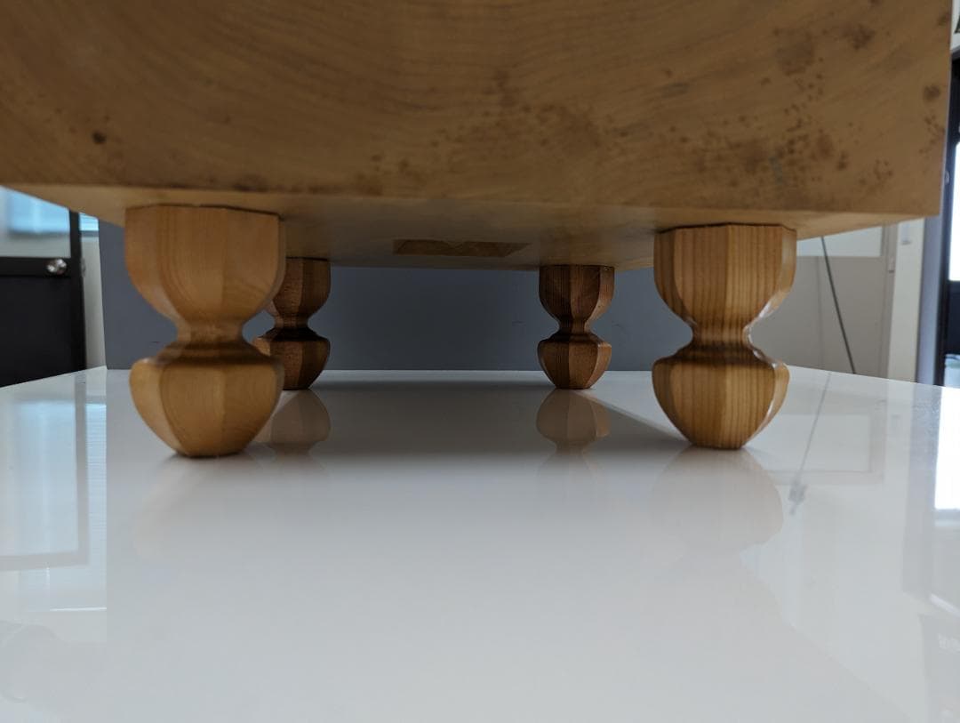 将棋盤　へそ付　足付き