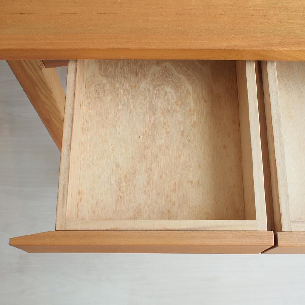 無印良品/MUJI タモ材 デスク 80cm 引出 机