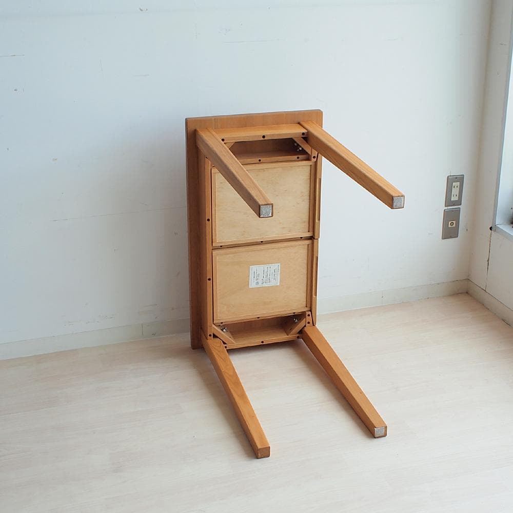 無印良品/MUJI タモ材 デスク 80cm 引出 机