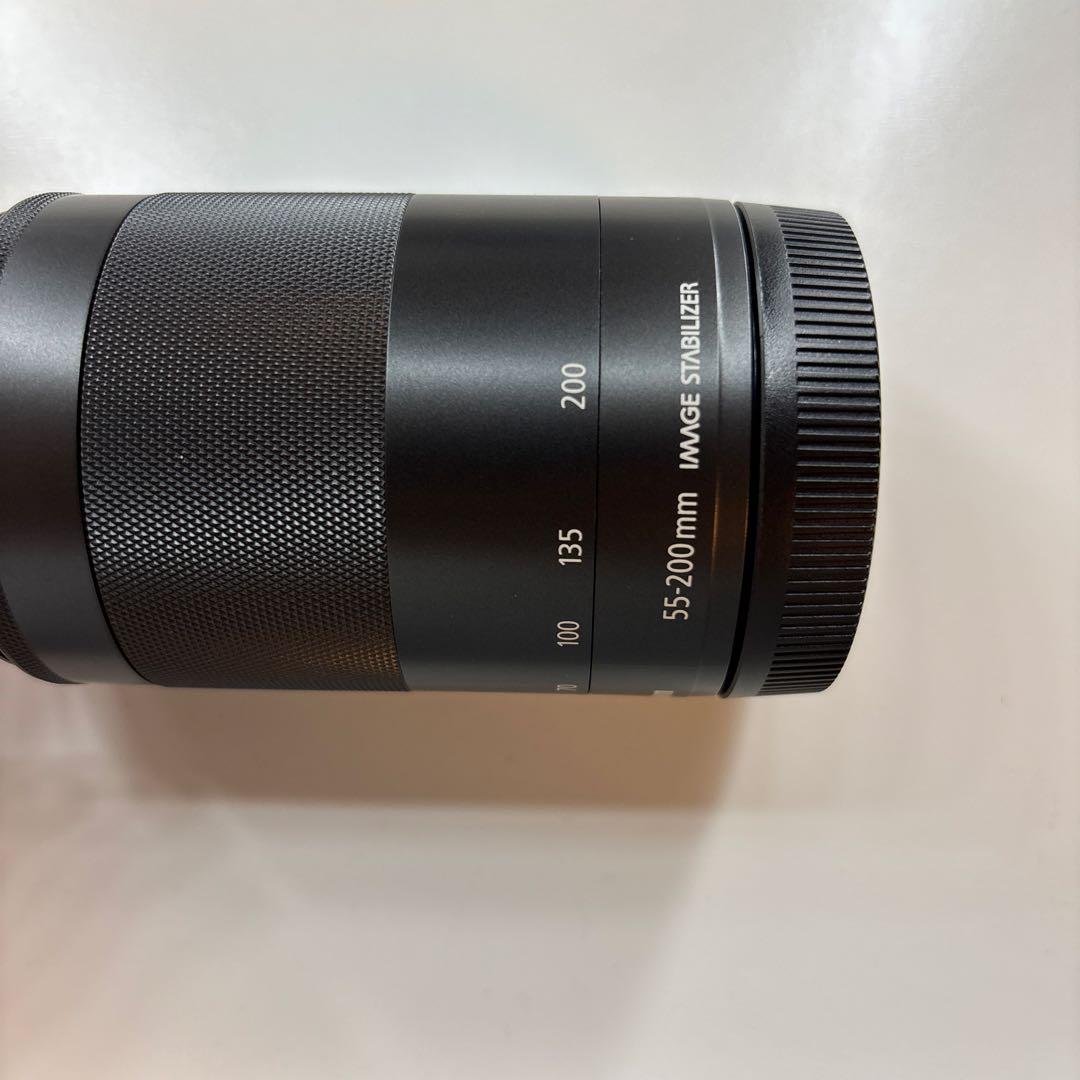 良品Canon キヤノン ミラーレス 望遠ズームレンズ EF-M55-200mm