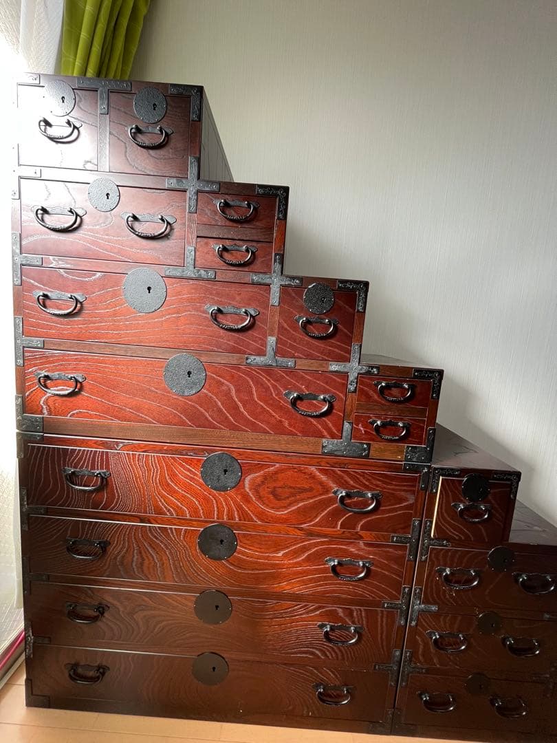 （株）青木産業製、階段箪笥