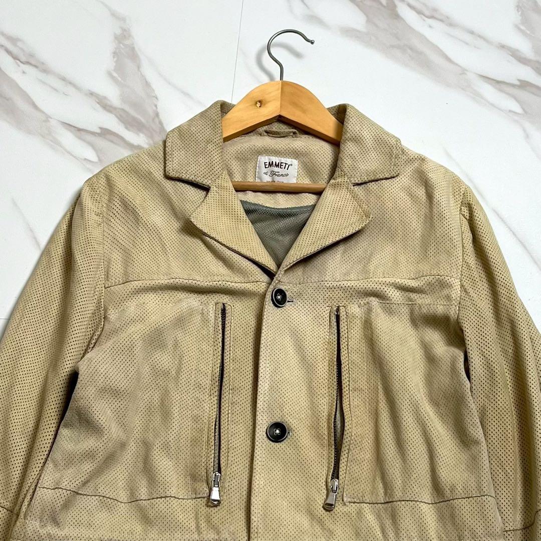学様　EMMETT エンメティ　シングルライダース　ジャケット ベージュ
