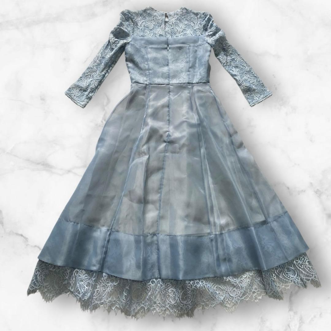 新品タグ付き✨　SNIDEL ボリュームフレアレースドッキングドレス　S