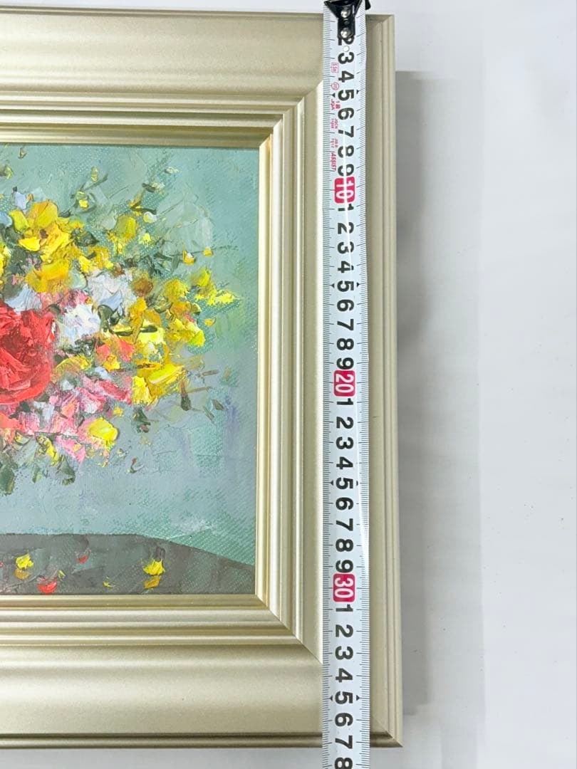 「薔薇」 　堀哲夫 【肉筆】油絵 油彩画 絵画 日本画 アート 花 直筆サイン有