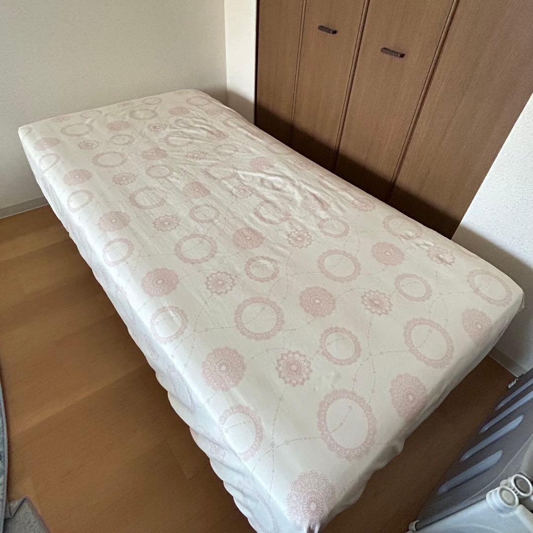 無印良品　ベッド　ポケットコイル　ホワイト 脚付きマットレス シングル　おまけ付