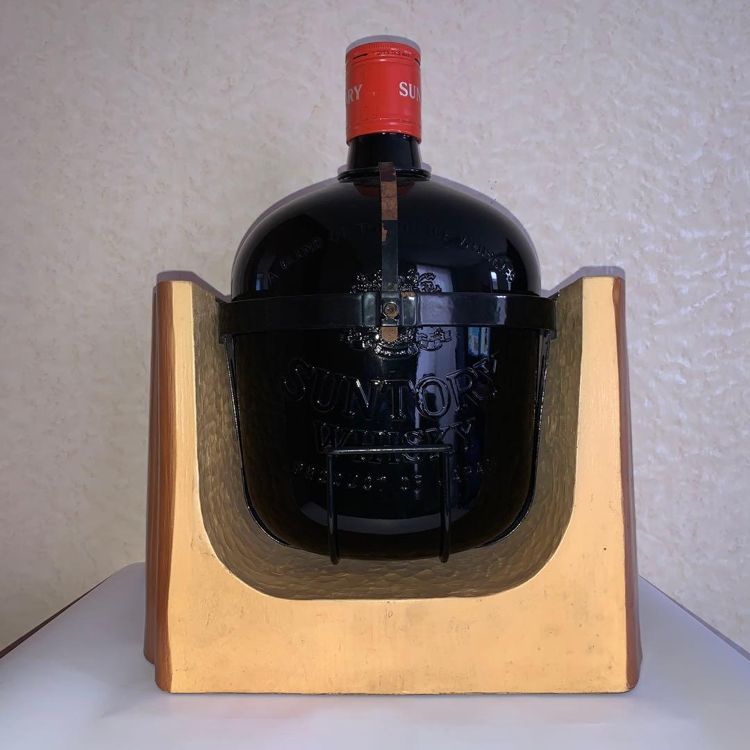 未開栓品　古酒　サントリー　オールド　4000ml　特大ボトル　木製台付