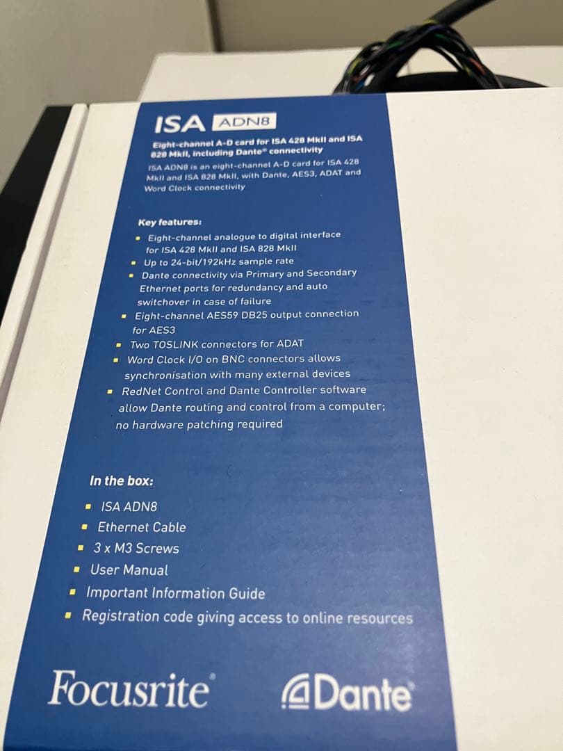Focusrite ISA828mkⅡ デジタルオプション付き マイクプリアンプ