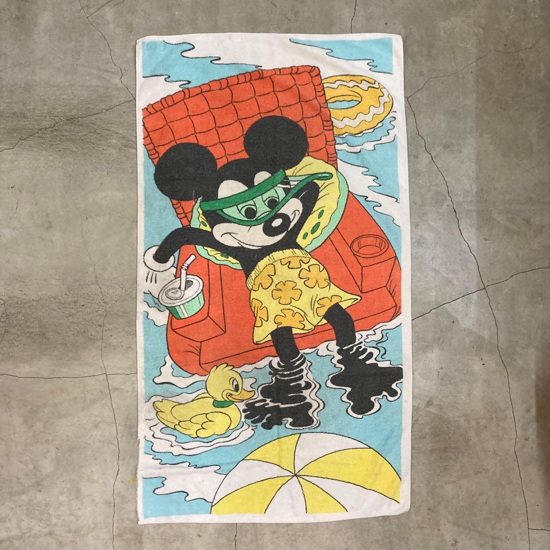 80's ビンテージ ミッキーマウス ビーチタオル disney アンティーク