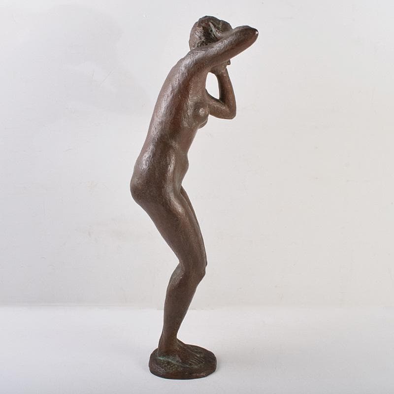 彫刻家　雨宮敬子作　ブロンズ　裸婦像　女性像　約4.97㎏　M　R9305B