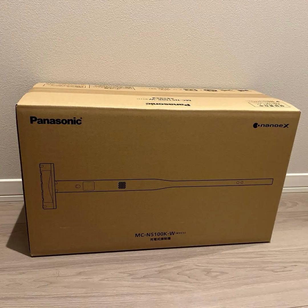 【新品未開封】パナソニック 充電式掃除機 MC-NS100K-W ホワイト