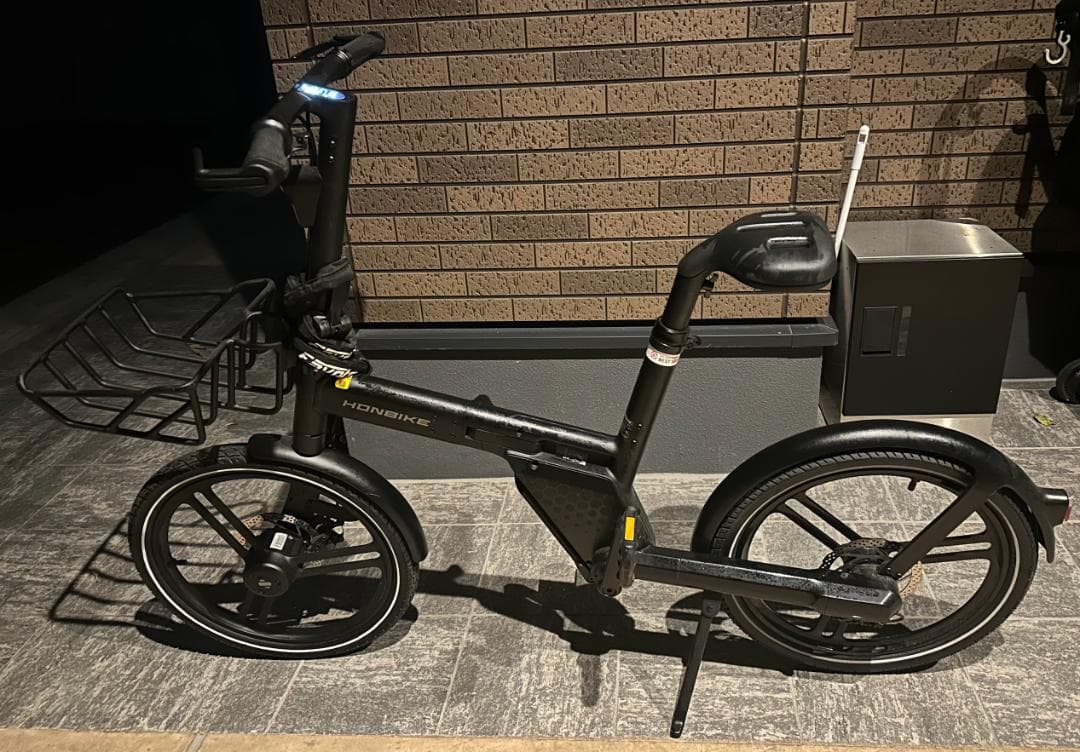 ホンバイクストンプラス　黒　カゴ付き