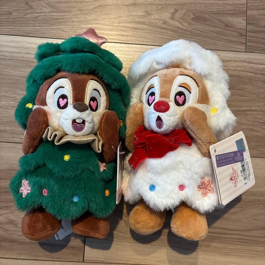 上海ディズニー チップとデール　クリスマス 2025マスコット セット売り