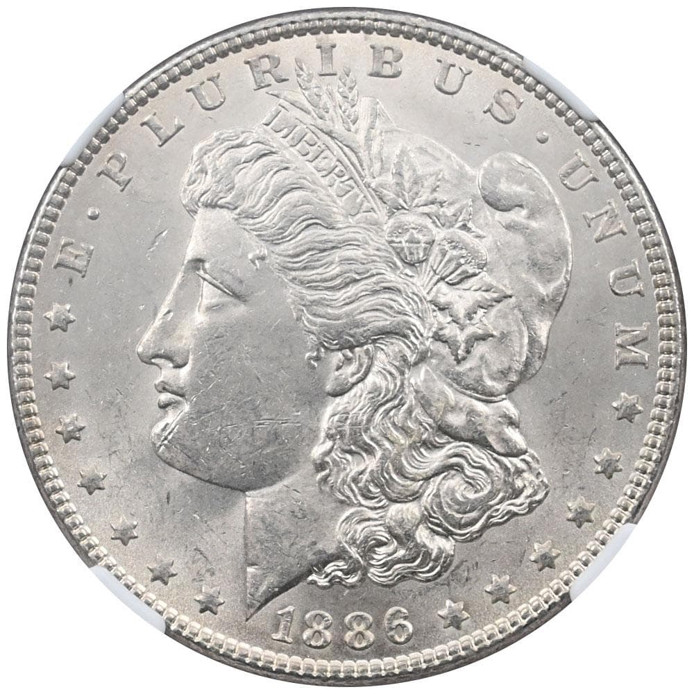 1886 Morgan Silver Dollar MS62モルガンダラー118