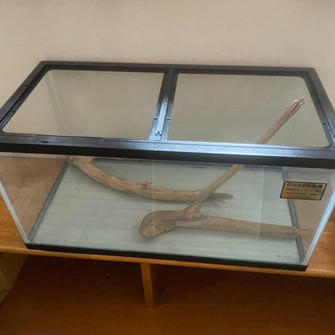 引き取り限定 クリスタルガラス水槽 900×450×450 mm