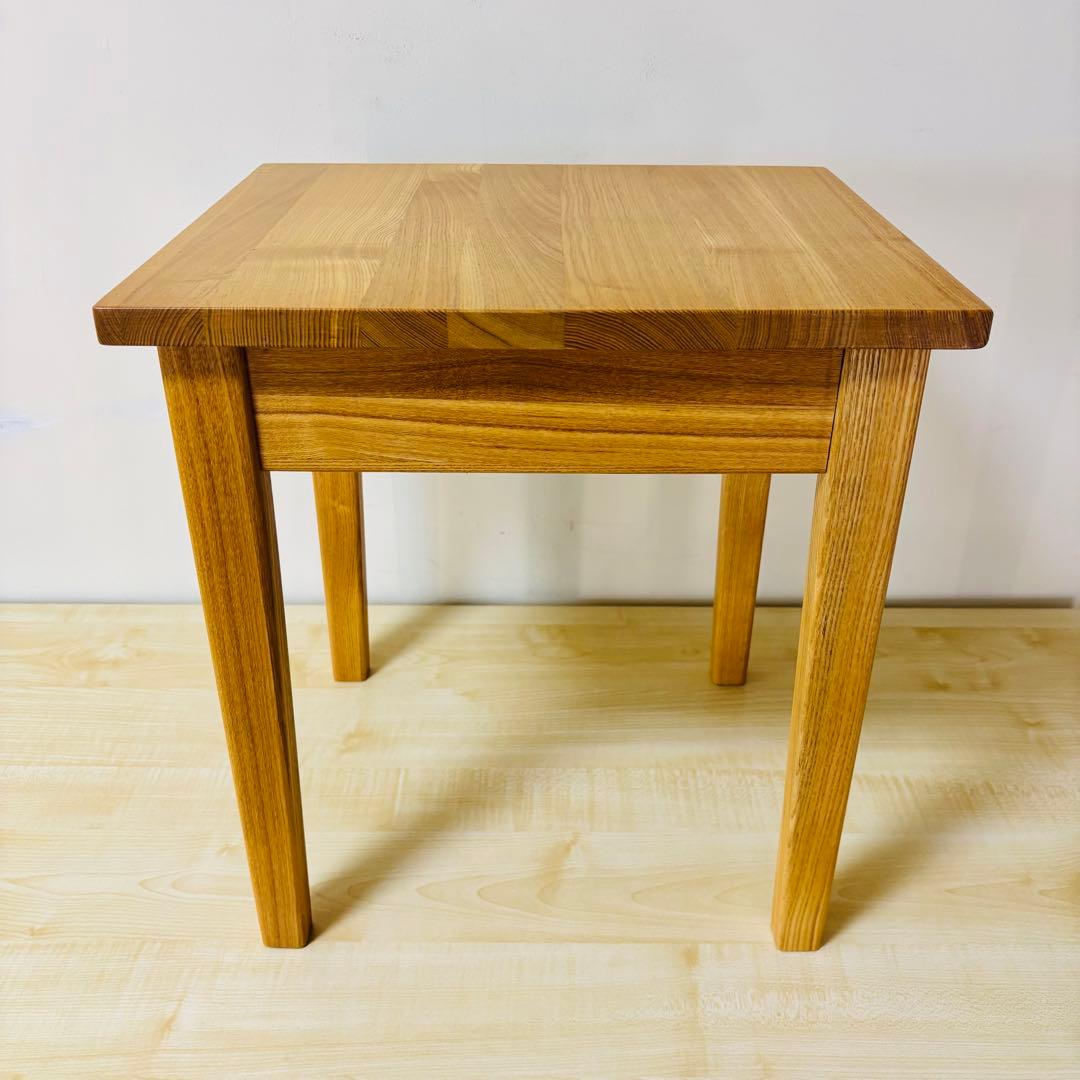 【美品】　無印良品　タモ材　引き出し付き　サイドテーブル　送料込み