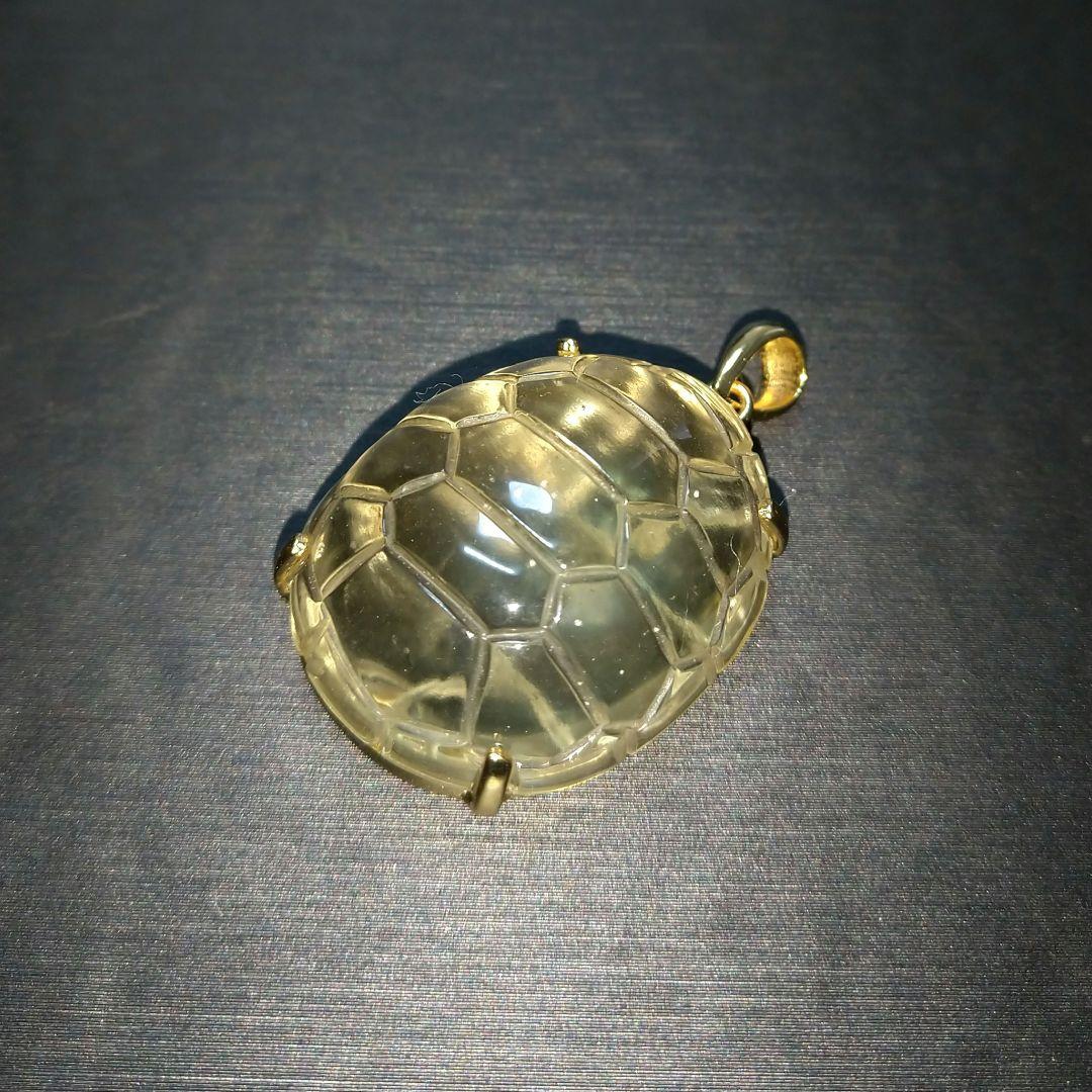専用【高品質】リビアングラス《亀》ペンダントトップ　美品　希少　レア　縁起物