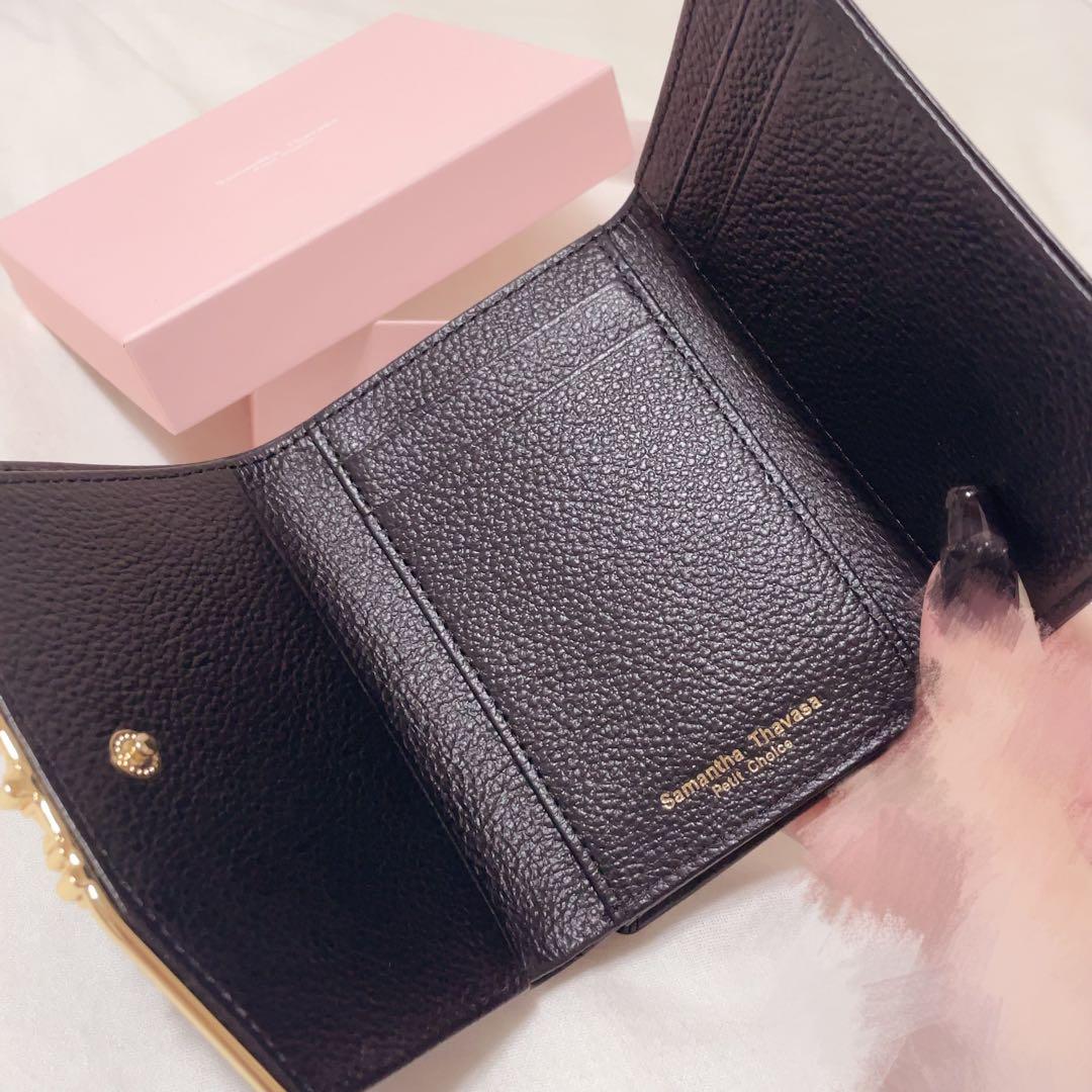 Samantha Thavasaサマンサタバサ ジュエルバー折財布チャーム付き