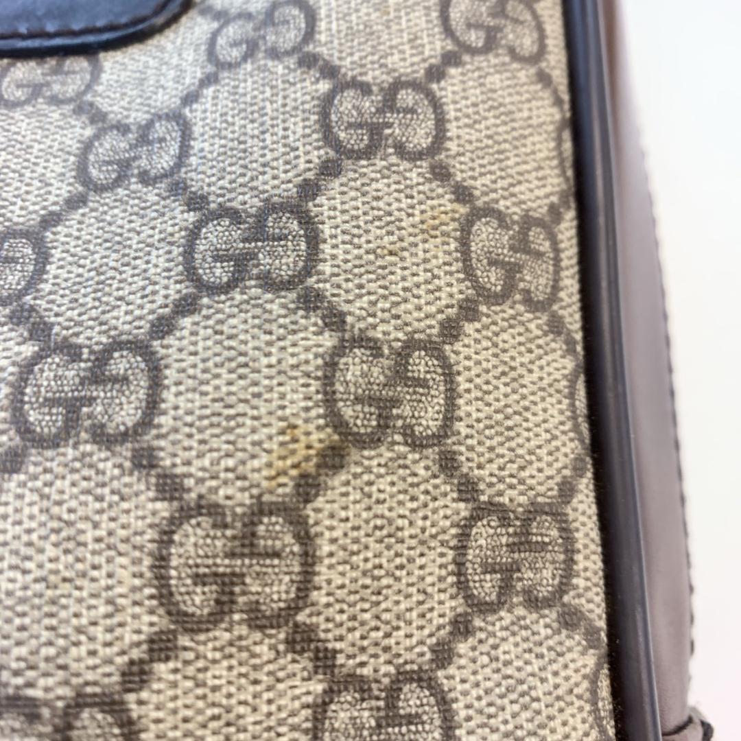 グッチ GGスプリーム GG柄 ビジネスバッグ ブリーフケース PVC ベージュ