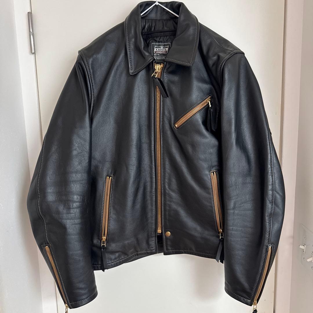 KADOYA レザージャケット　LL 牛革　ライダース