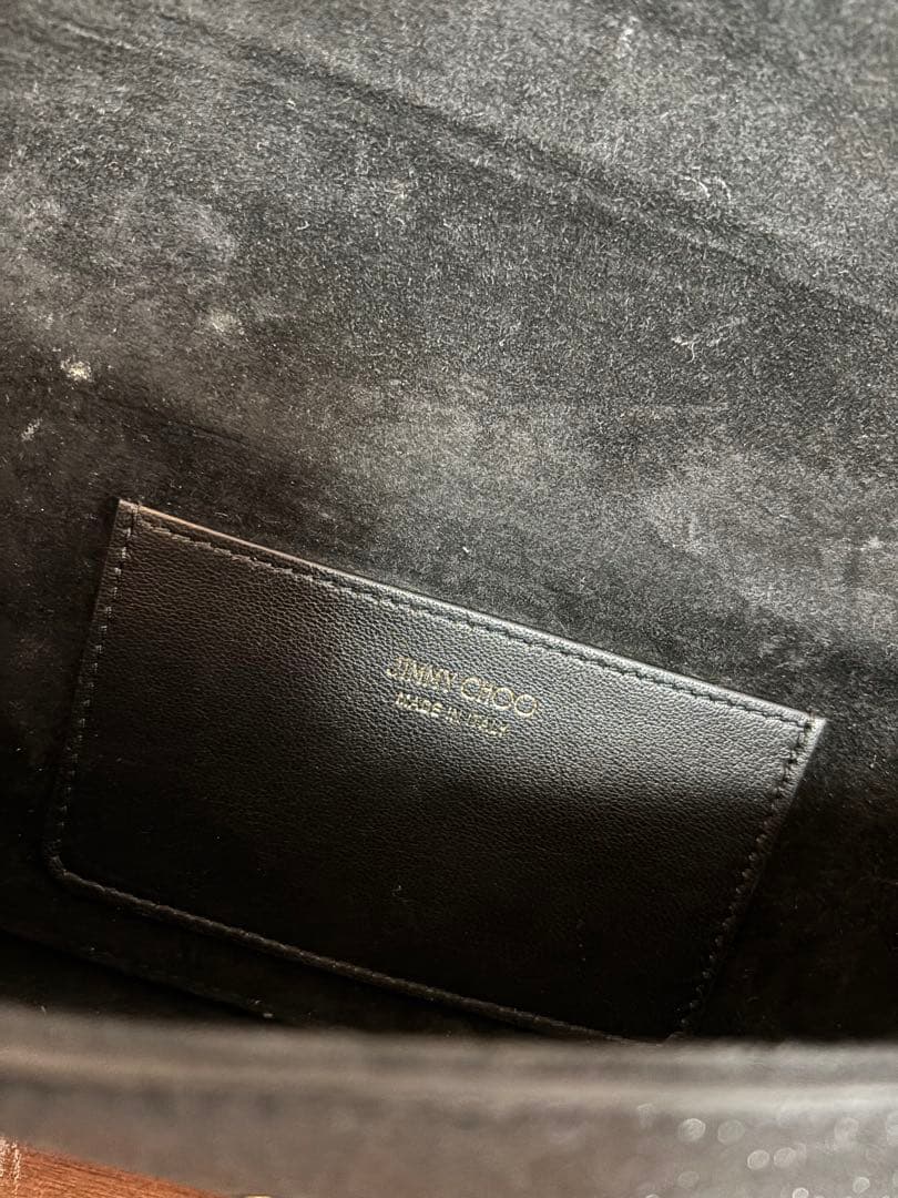 JIMMY CHOO クラッチバッグ 黒　ジミーチュウ　ラメ パーティー