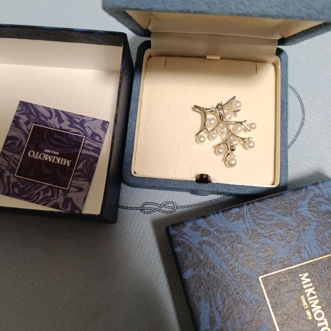 ミキモト 幸福の木 シルバー ブローチ 箱付き