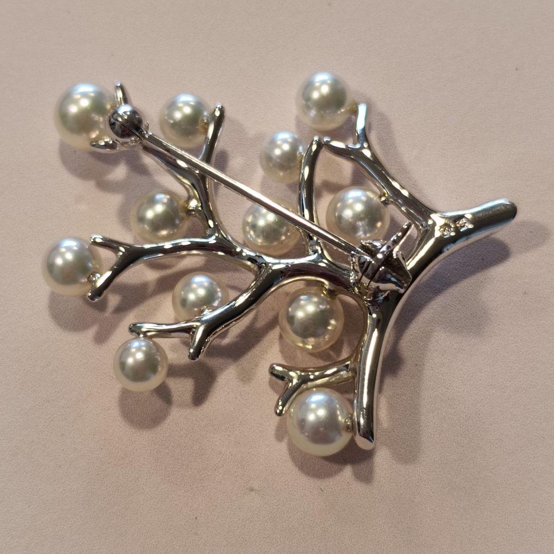 ミキモト 幸福の木 シルバー ブローチ 箱付き