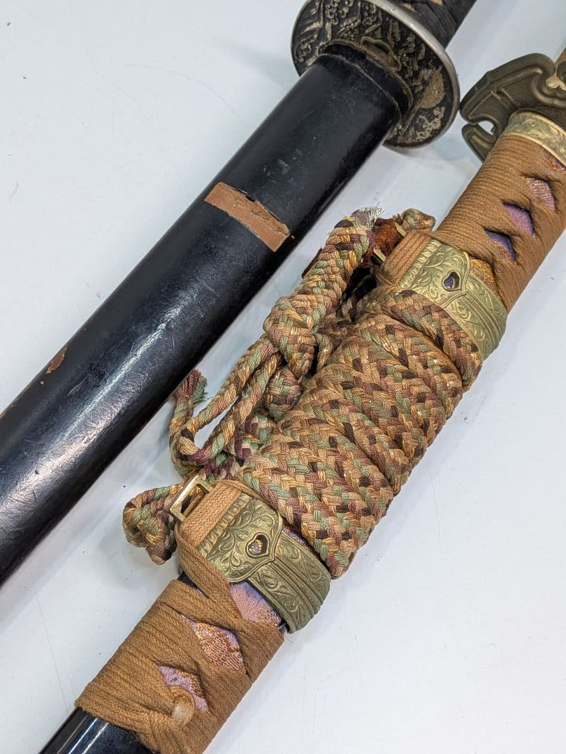 P023 ​模造刀 2本セット 鉄製 太刀 打刀 日本刀 美術刀 ディスプレイ用