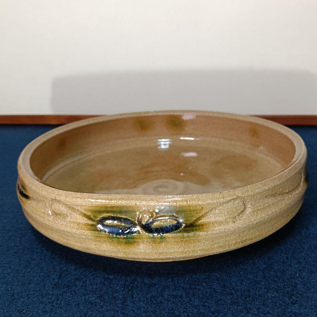 AM50 澤田酔云 陣出窯 ドラ鉢 菓子器 茶道具 共箱共布栞 未使用