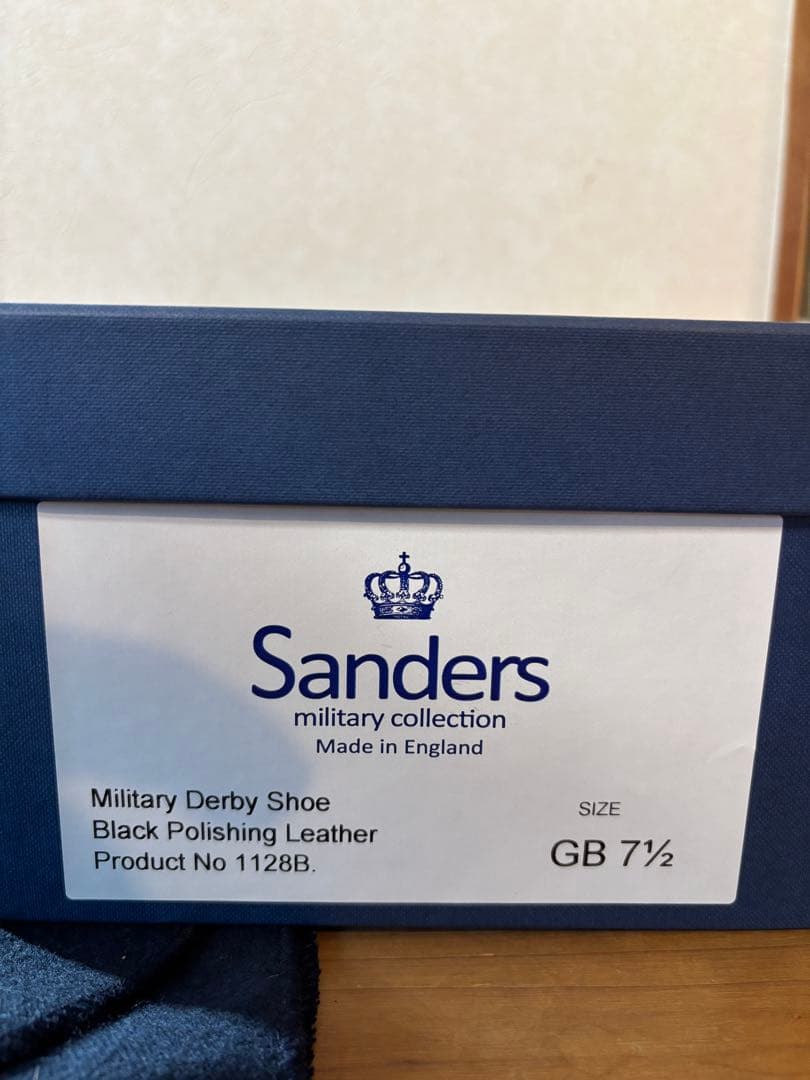 【極美品】サンダース 1128Bミリタリーダービーシューズ BLACK 7H