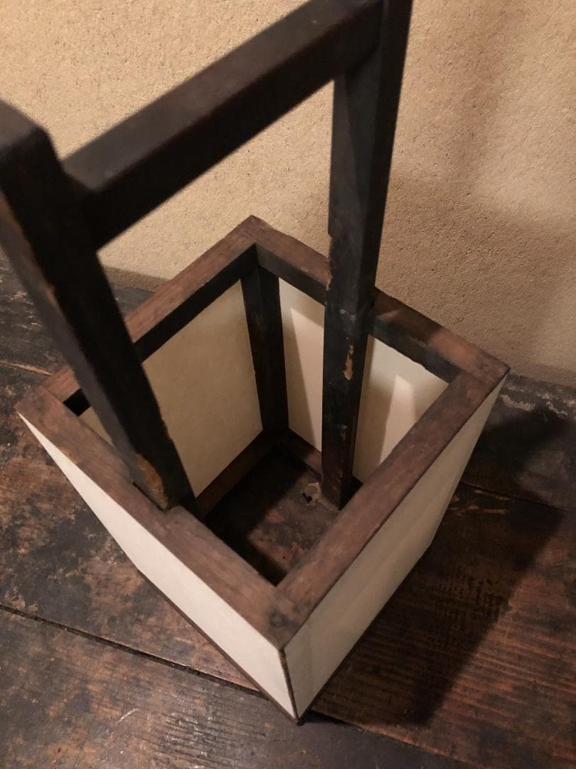 明治時代　行燈　手持ち　持ち手付　アンティーク　骨董品