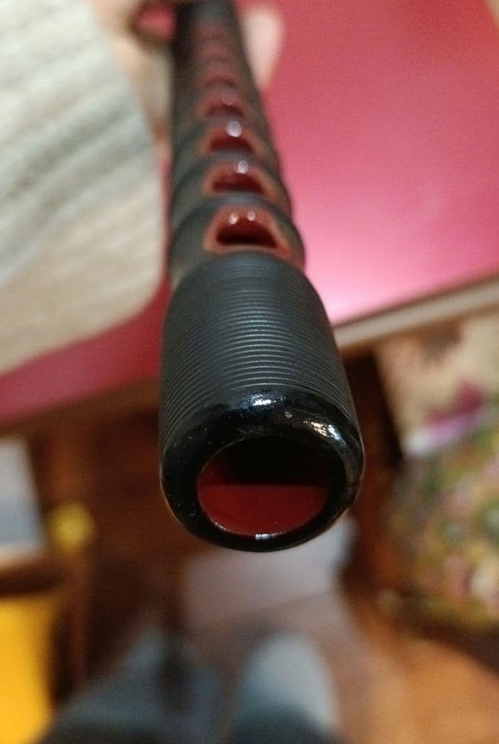 能管 七穴 黒と赤 ケース付き説明書付き