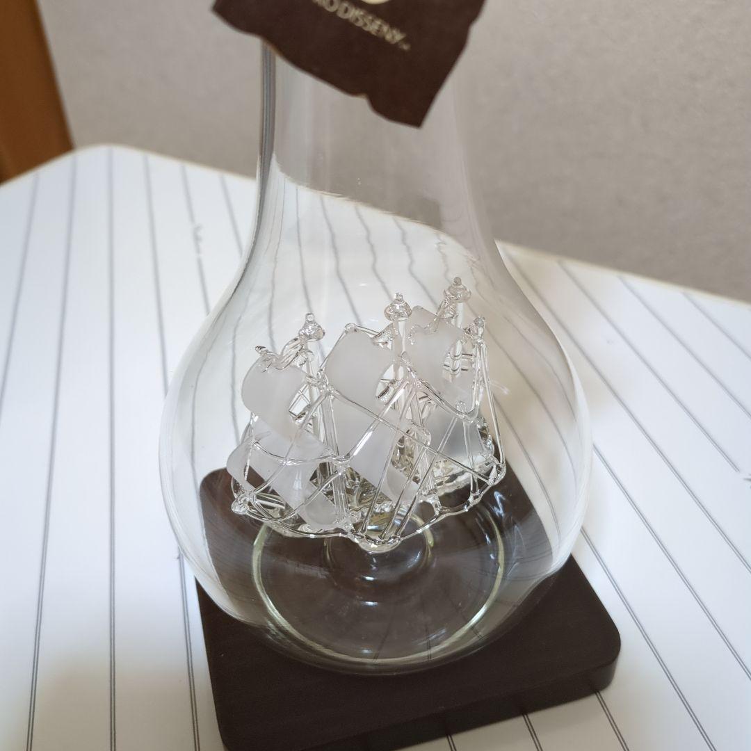 ガラス工芸品　スペイン製 ボトルシップ デキャンタ （帆船）箱付き