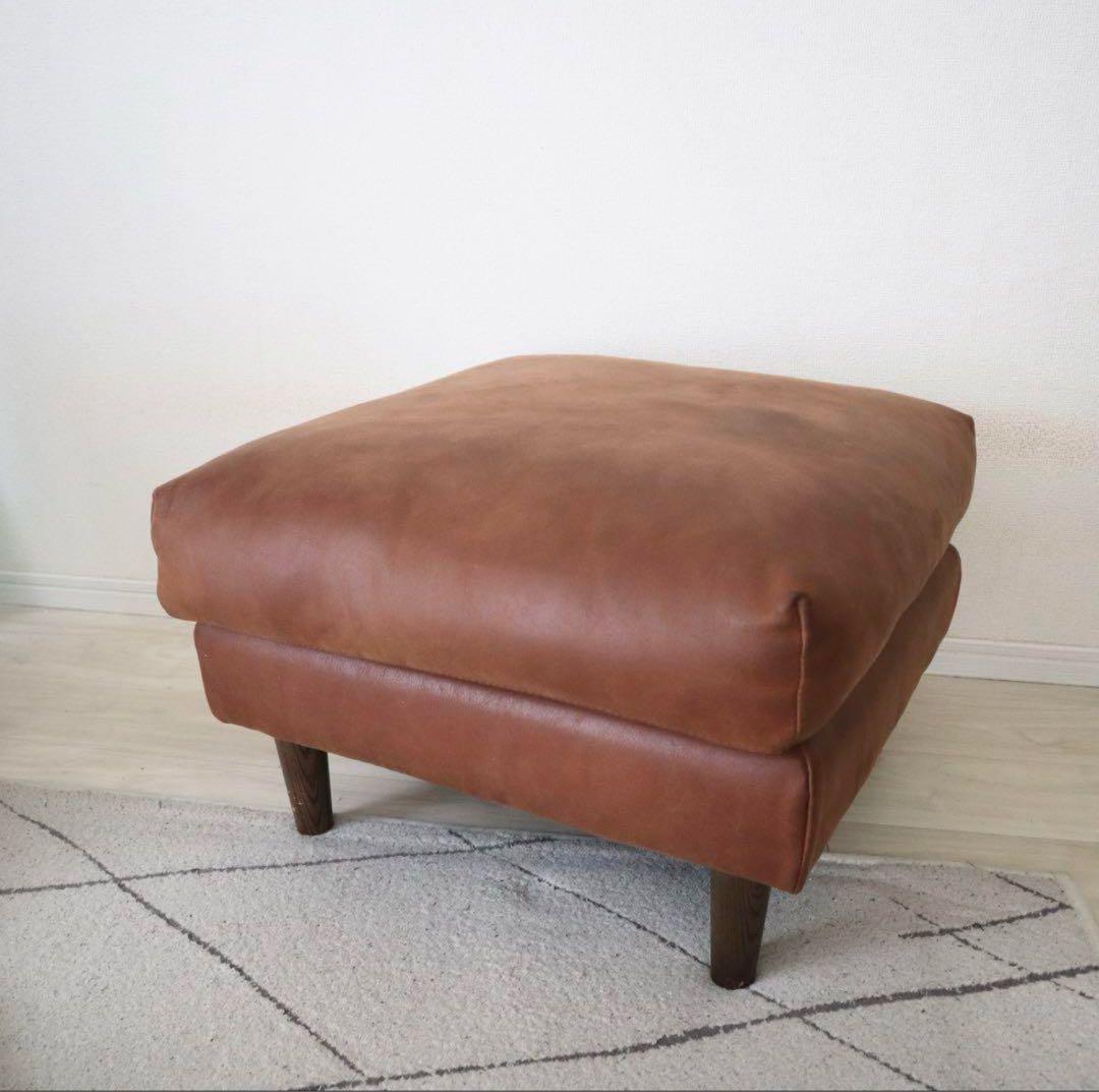 NOWHERE LIKE  ブラウンレザーオットマン