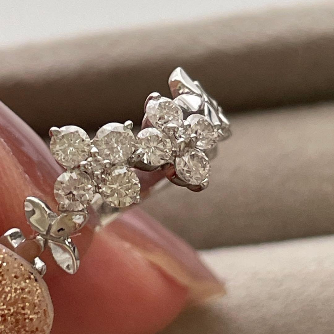 #13号♡K18WG♡0.52ct四葉モチーフリング