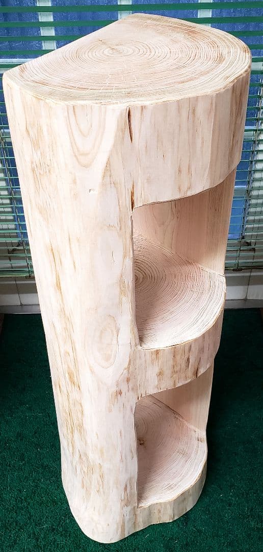 檜根元丸太オブジェ台　 78cm 12月16日まで金額