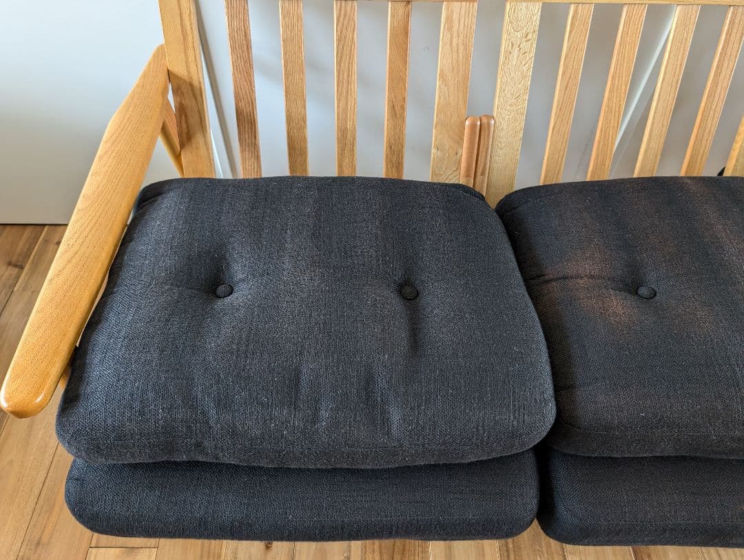 マルニ60 フレームチェア・オーク（ナチュラル）・3シーター・ファブリック