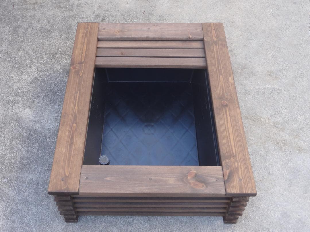 ビオトープ 40L トロ舟＆木枠セット（棚付き）メダカ・金魚飼育用