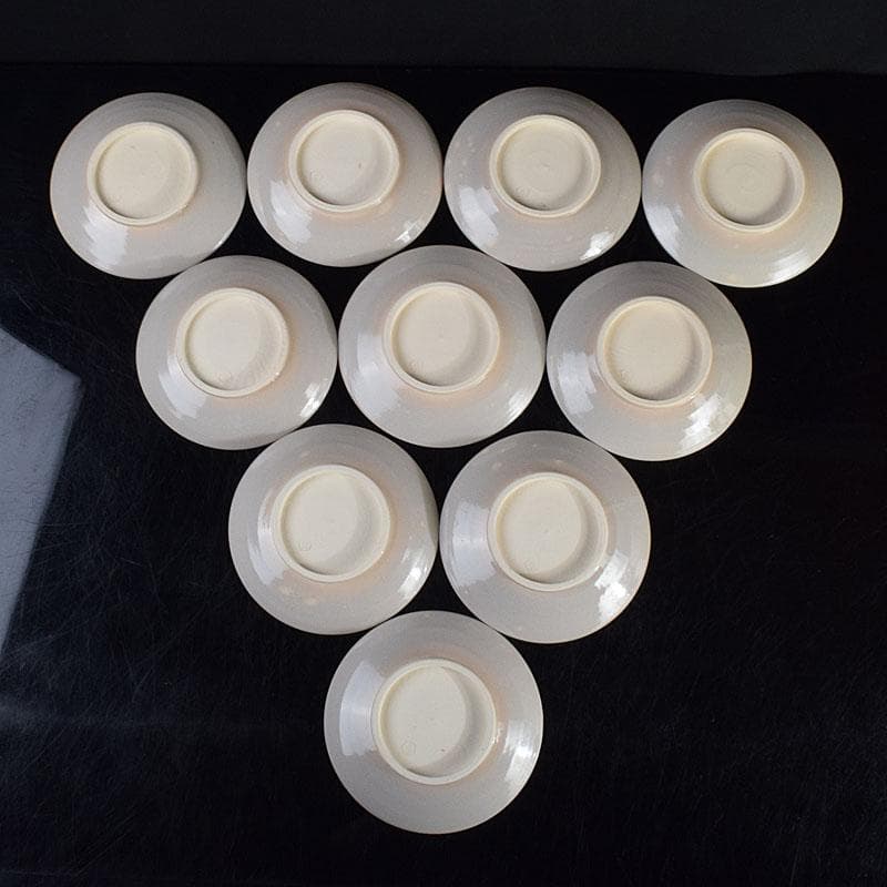 和食器　犬山焼　犬山本窯　尾関作十郎造　染付　銘々皿　十客　共箱　C　R9443