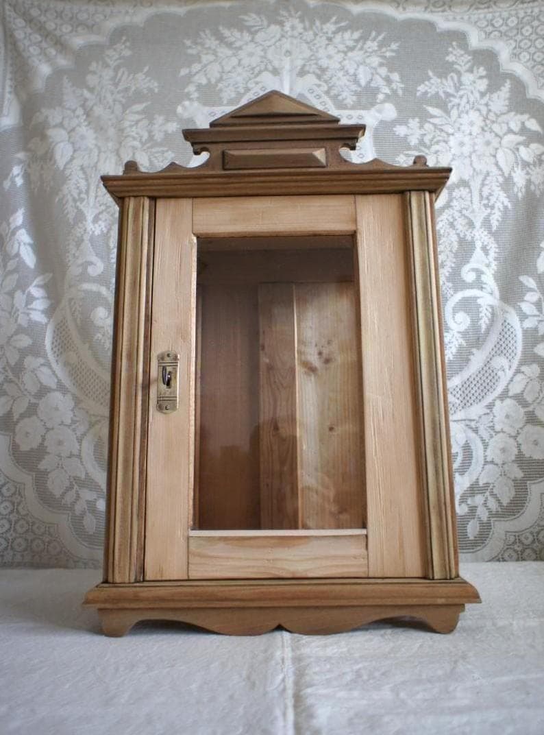フランスアンティーク　飾り棚　キャビネット　ガラスケース