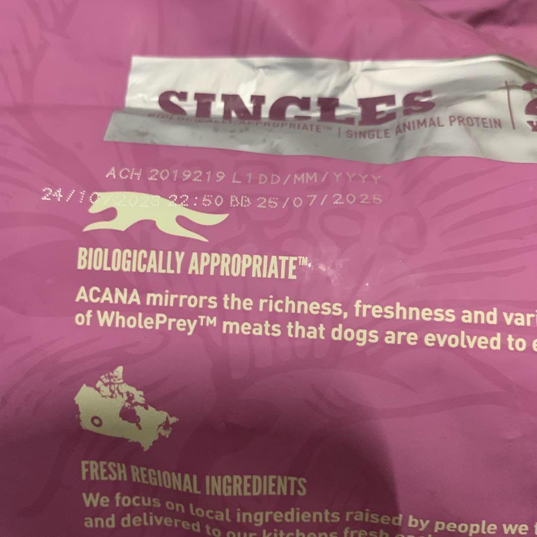 アカナ国内正規品。 グラスフェッドラム11.4kg