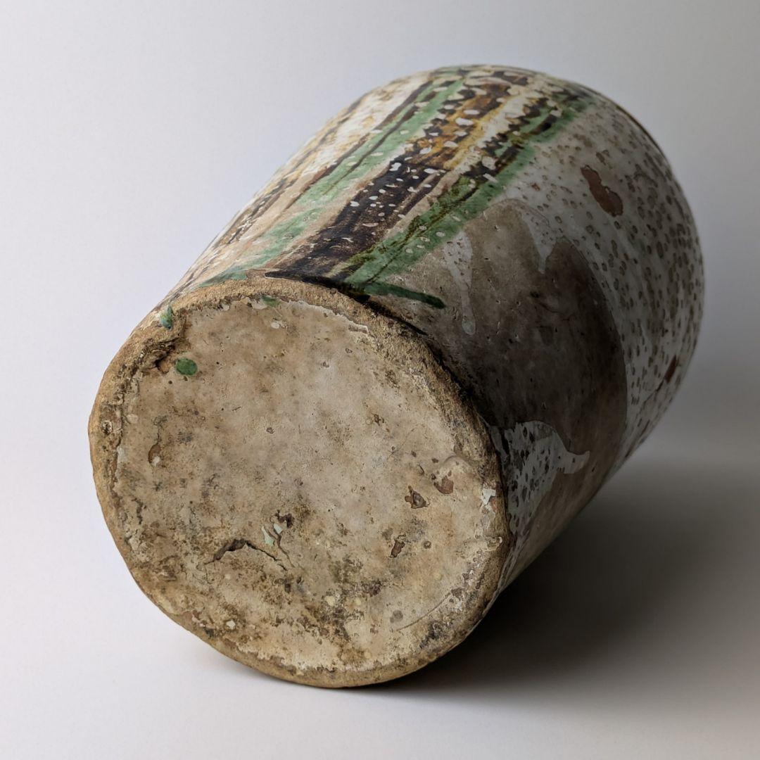 イタリア 三彩壺 骨董 古陶磁 19世紀