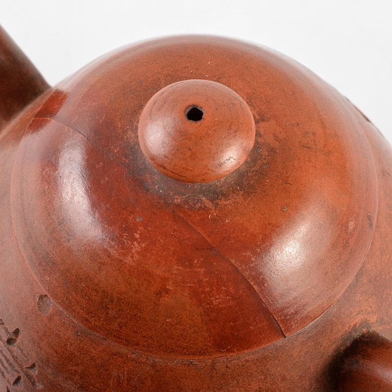 ドラ公式アカウント　紫砂　朱泥　漢詩文　急須　茶壷　在銘　M　R6034