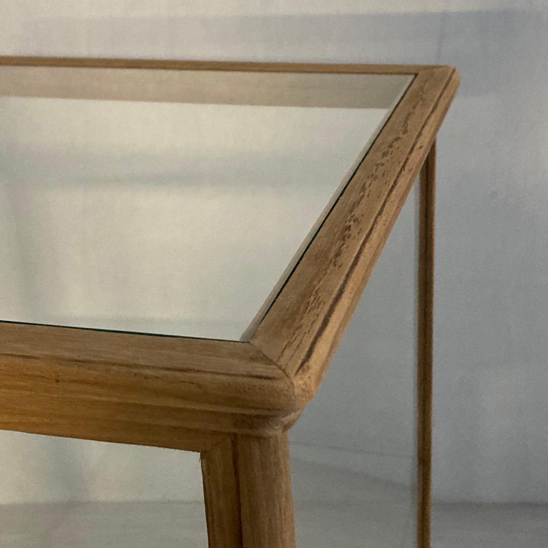 古い木製 ガラスケース 2段 ショーケース 展示ケース 店舗什器