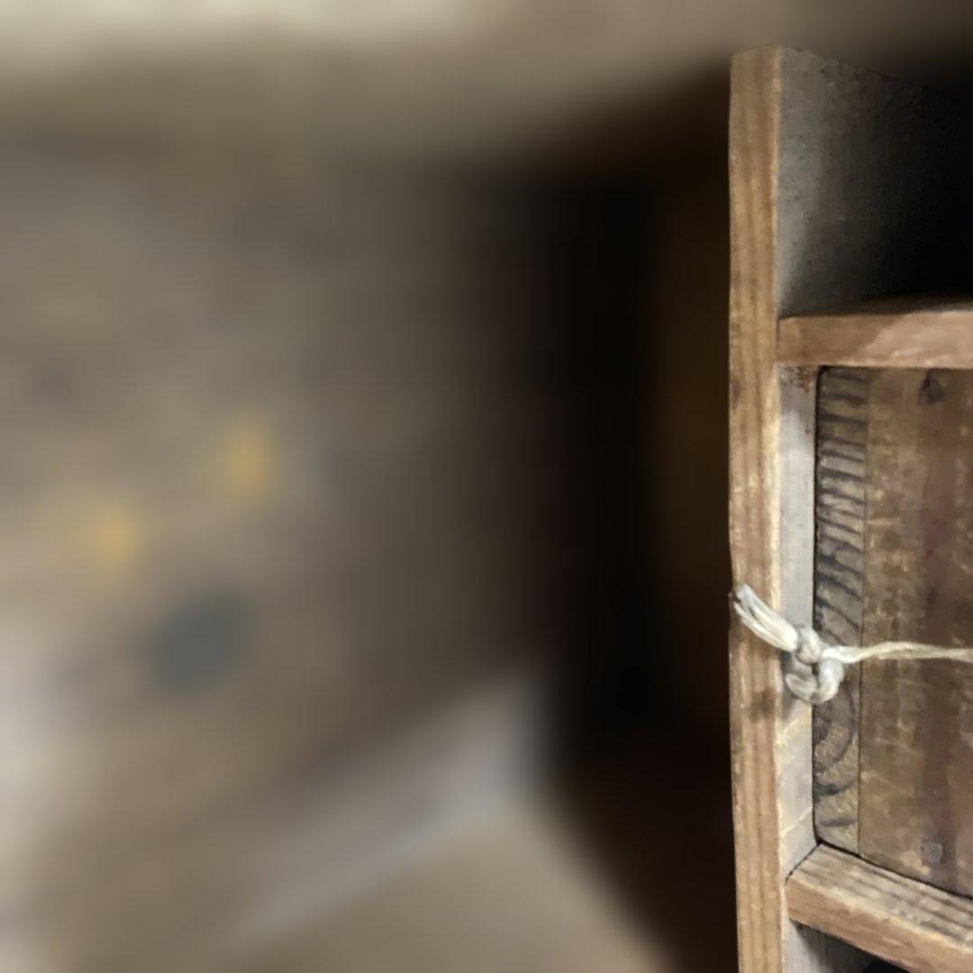 レトロ 木製 銭箱 錠前付 古民具 アンティーク