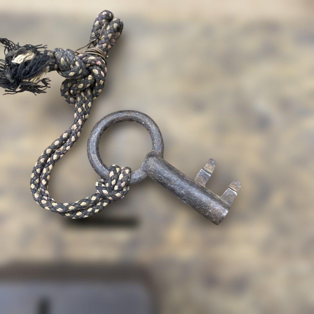 レトロ 木製 銭箱 錠前付 古民具 アンティーク