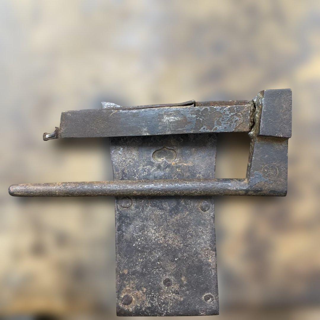 レトロ 木製 銭箱 錠前付 古民具 アンティーク