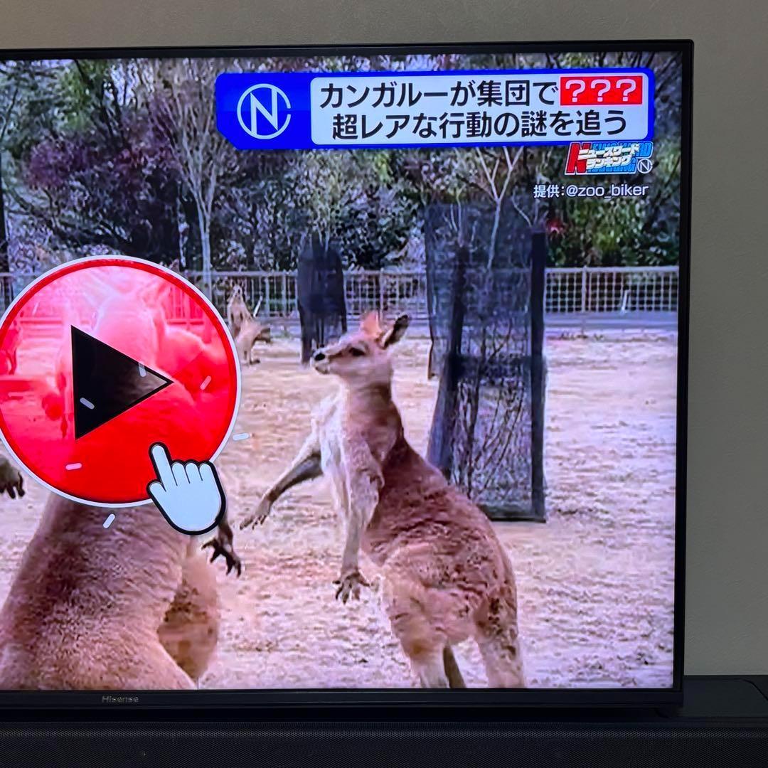 【美品】ハイセンス　４Ｋチューナー内蔵４３Ｖ型液晶テレビ　４３Ｅ６０００