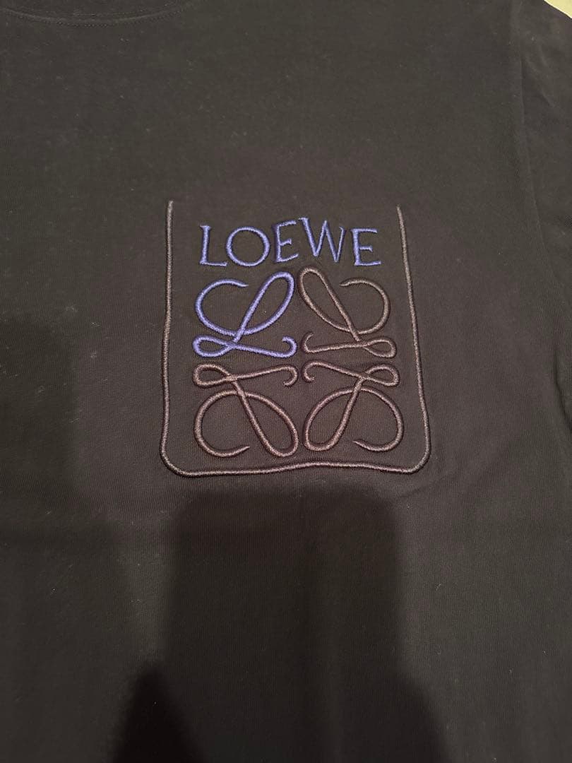 LOEWE 黒 Tシャツ 刺繍ロゴ