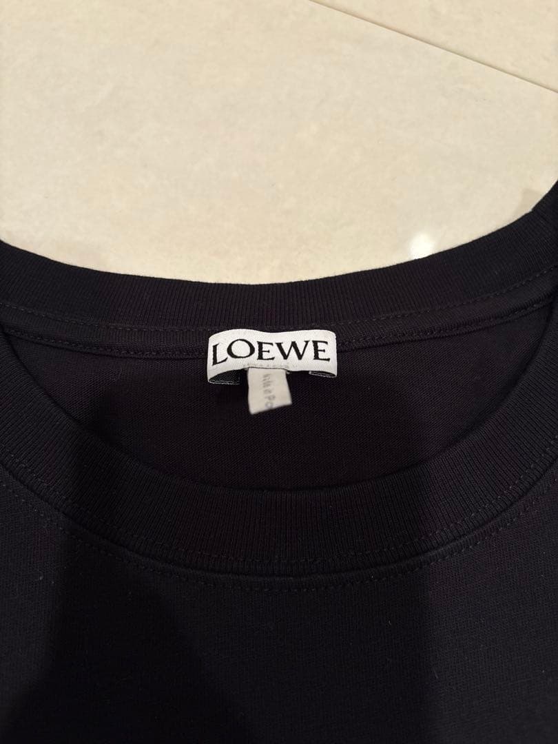 LOEWE 黒 Tシャツ 刺繍ロゴ